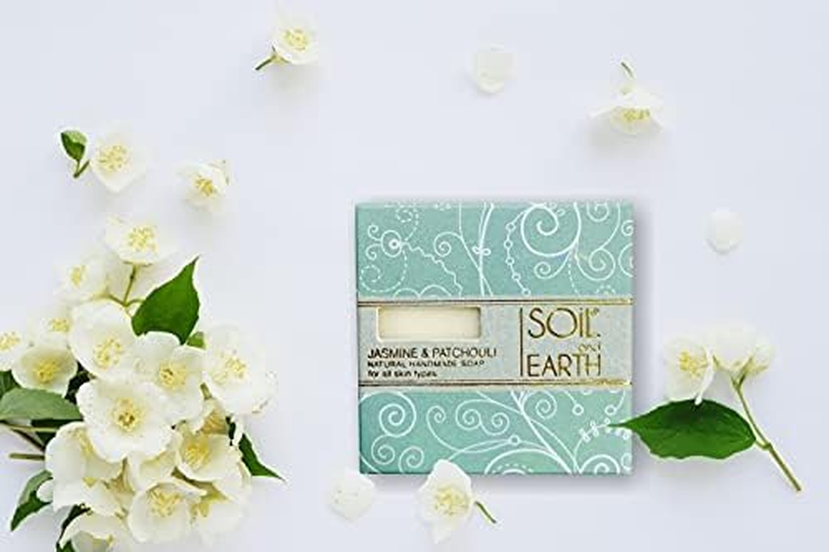 SOIL and EARTH HANDMADE NATURAL SOAPS (JASMINE & PATCHOULI)_3 X 100 Gm/ 3.5 Oz. image number 1