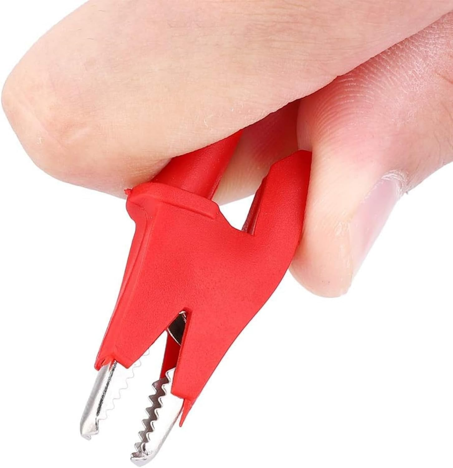 SNOKAY 5 Colors Alligator Clips with 4Mm Banana Plugs 220V 30A Full Insulated Automotive Car Battery Alligator Clips Electrical Test Clips for Multimeter Test Leads, Pure Copper and PVC Material image number 6