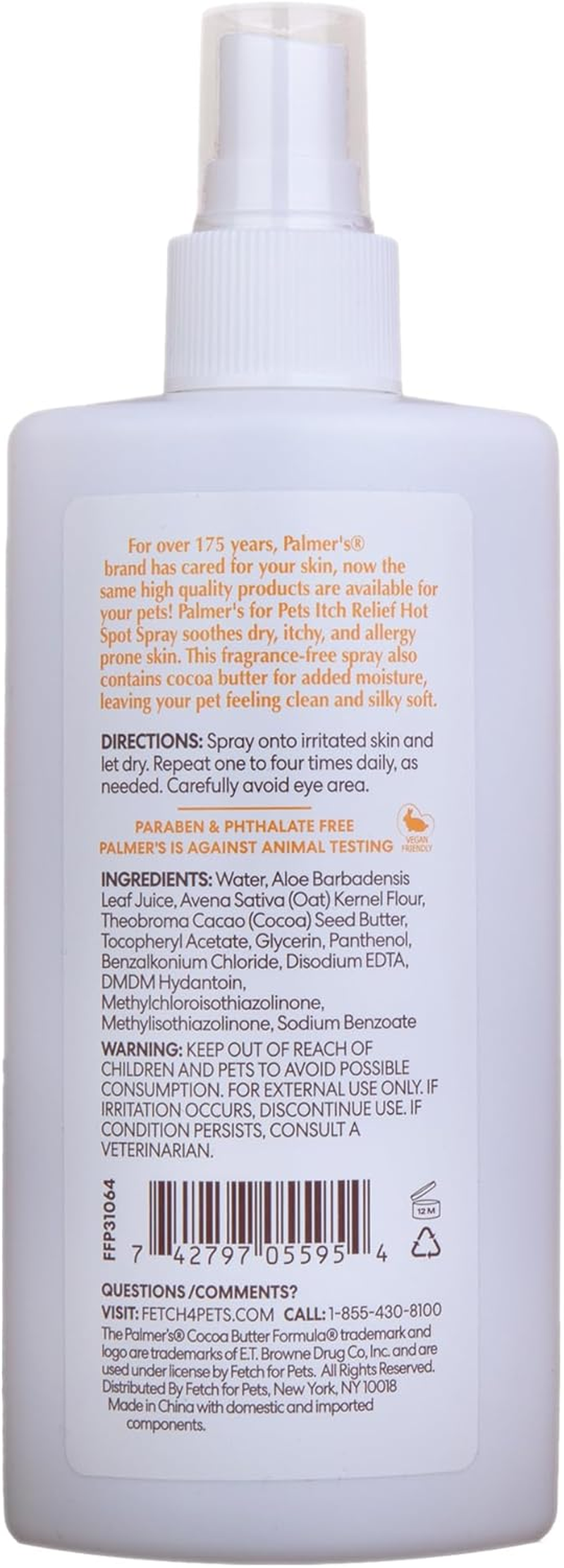 Palmer'S for Pets Itch & Hot Spot Relief Spray with Cocoa Butter 8Oz image number 5