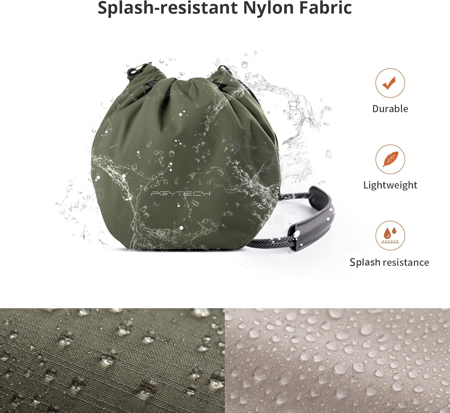 PGYTECH Onego Drawstring Camera Bag Small, Soft Camera Case Pouch Handbag Compatible with Mirrorless Cameras/Nikon/Canon/Sony/Fuji/Gopro Action Cameras image number 6