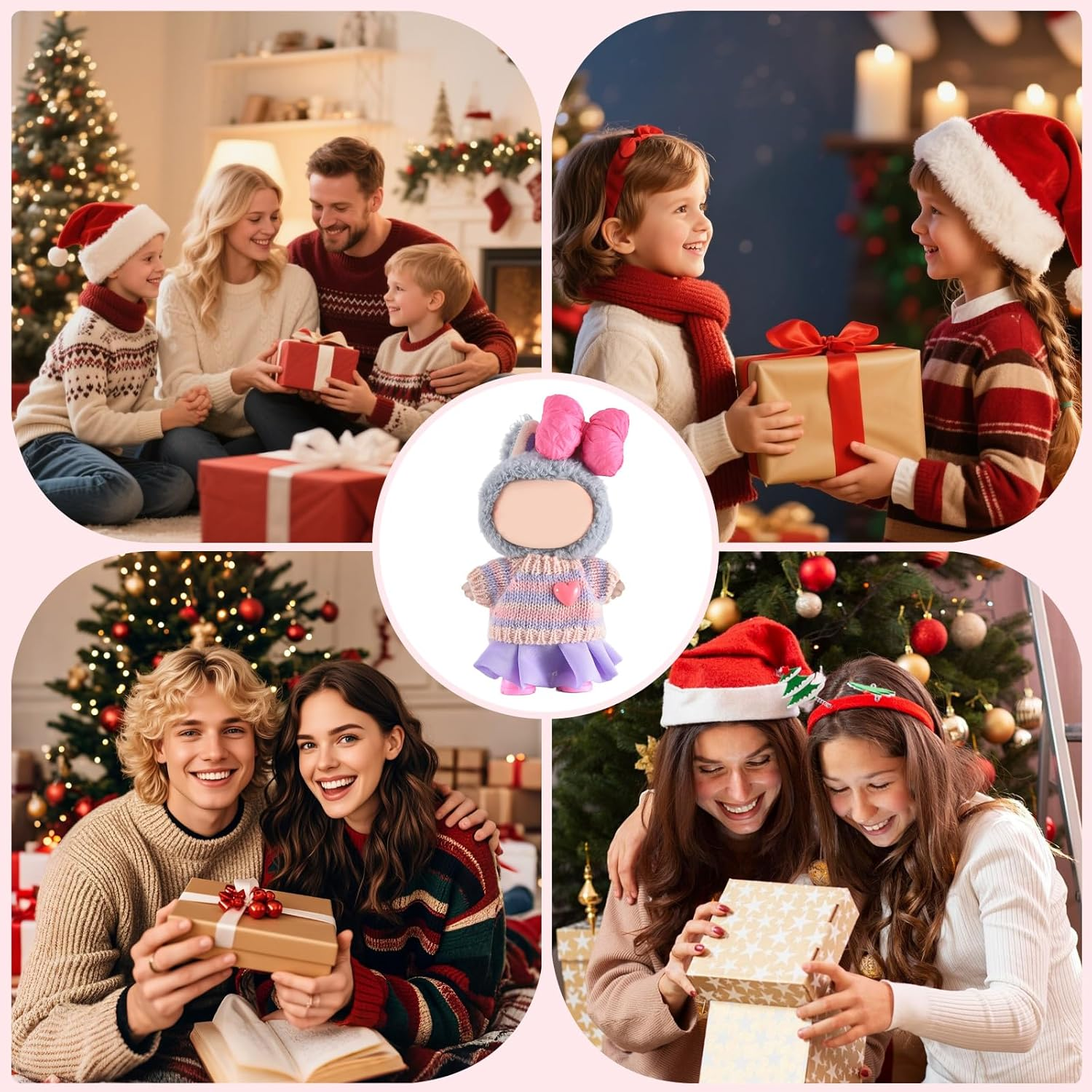 17Cm Doll Clothes, Cute Dolls Outfit Accessories with Sweater, Dress, Shoes, Clothing Set for Bubudolls image number 6