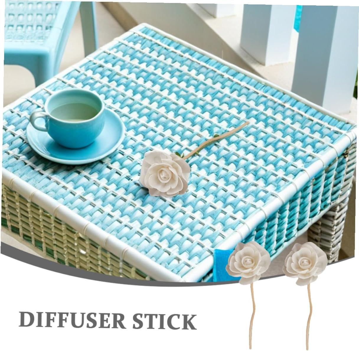 GANAZONO 5Pcs Aromatherapy Flowers Essential Oil Diffuser Rattan Weaving Home Decorative Aroma Sticks Diffuser image number 6