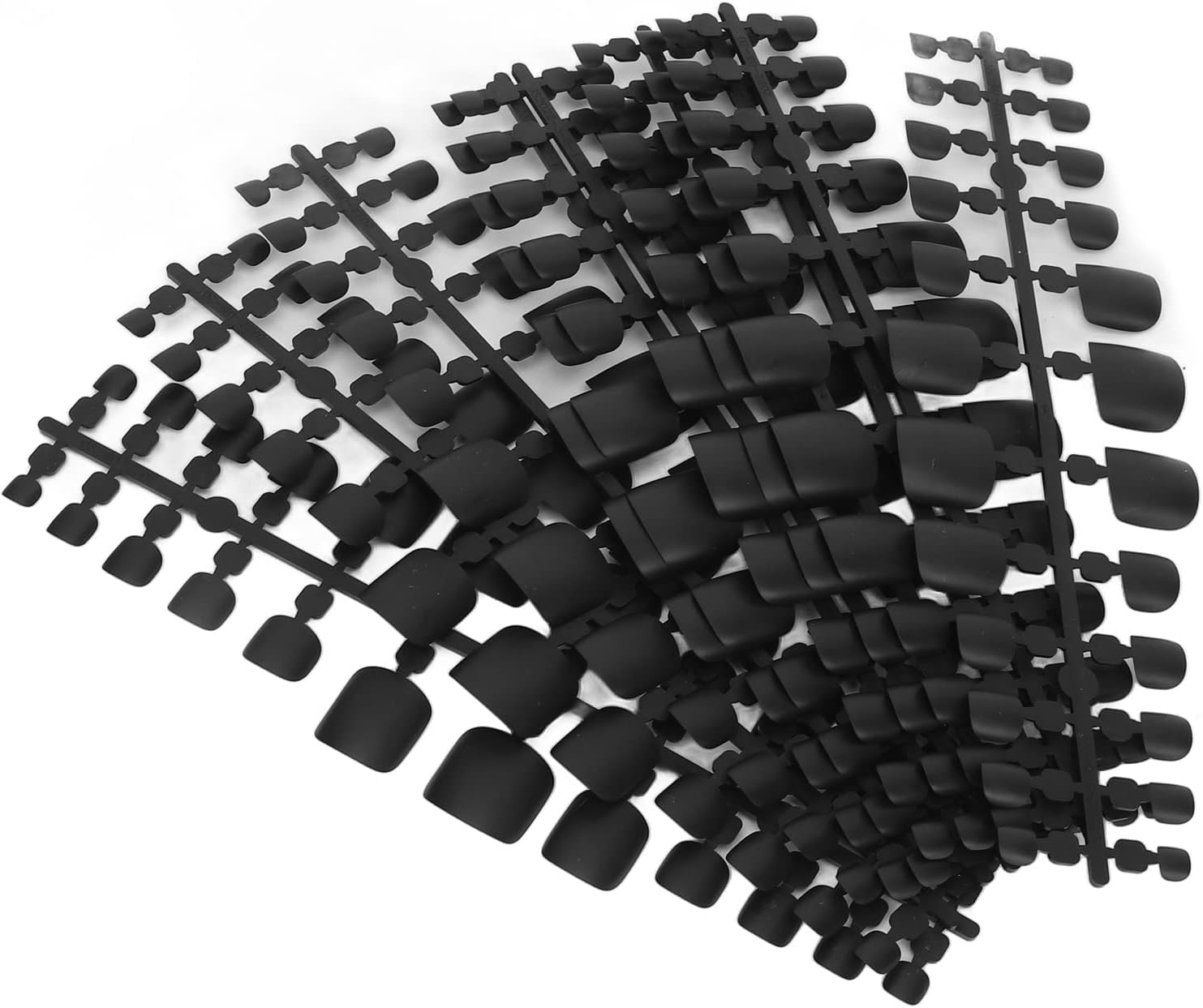 False Toe Nails, Lightweight Artificial Toe Nail Wraps for Weddings (Black) image number 4