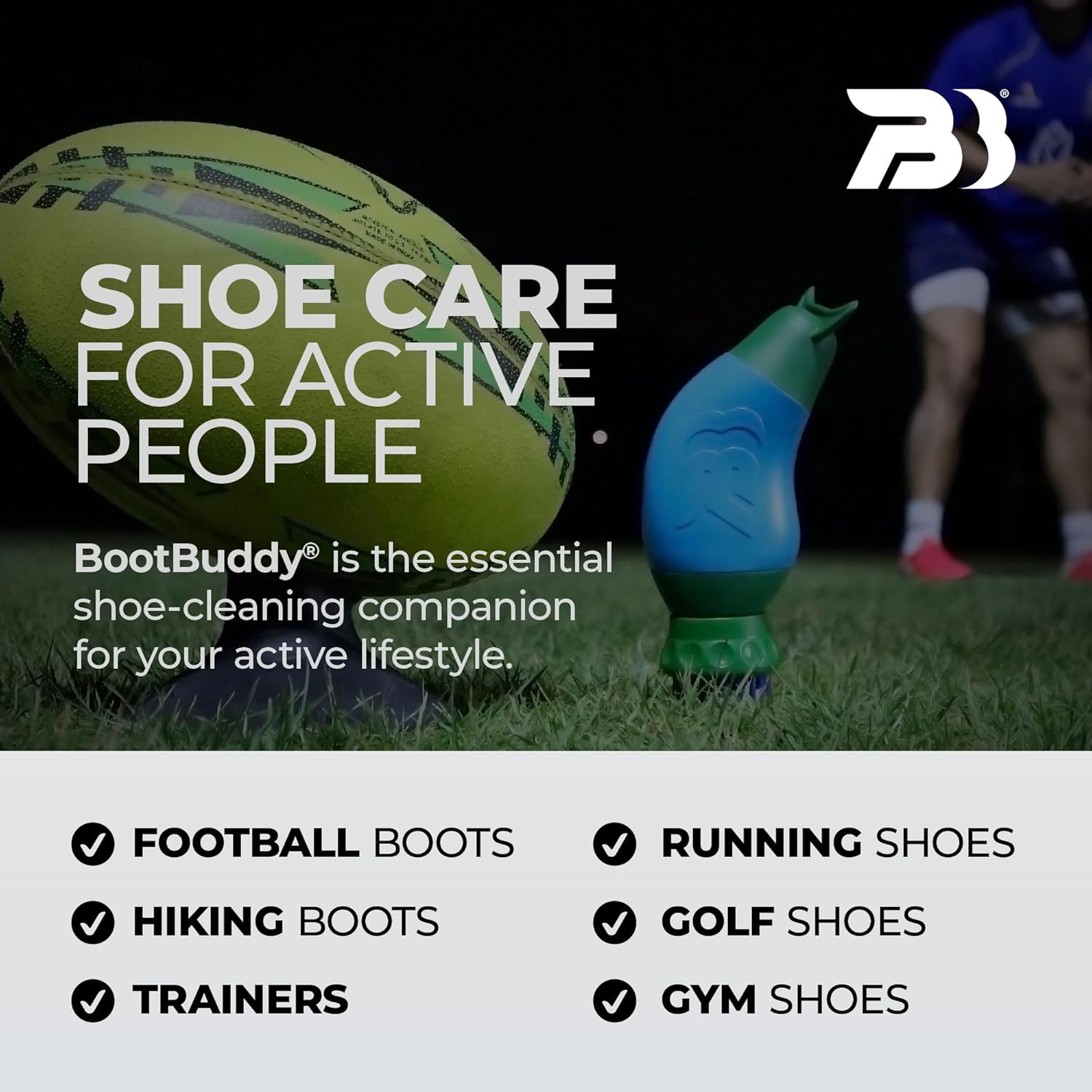 Boot Buddy the - Shoe & Boot Cleaner Brush: Scrub Clean Walking & Hiking Boots, Golf Shoes, Football Boots, Wellies & General Outdoor Footwear & Equipment, in Minutes. image number 5