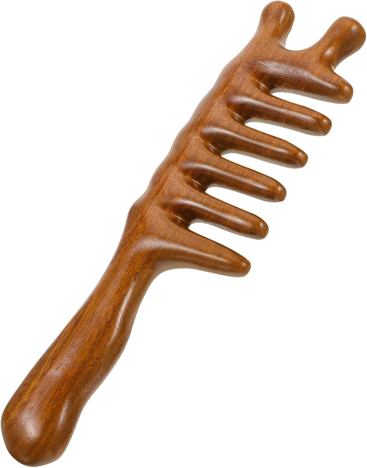 FRCOLOR Wooden Scalp Massage Comb Hair Scalp Massager Sandalwood Head Scratcher Wide Comb