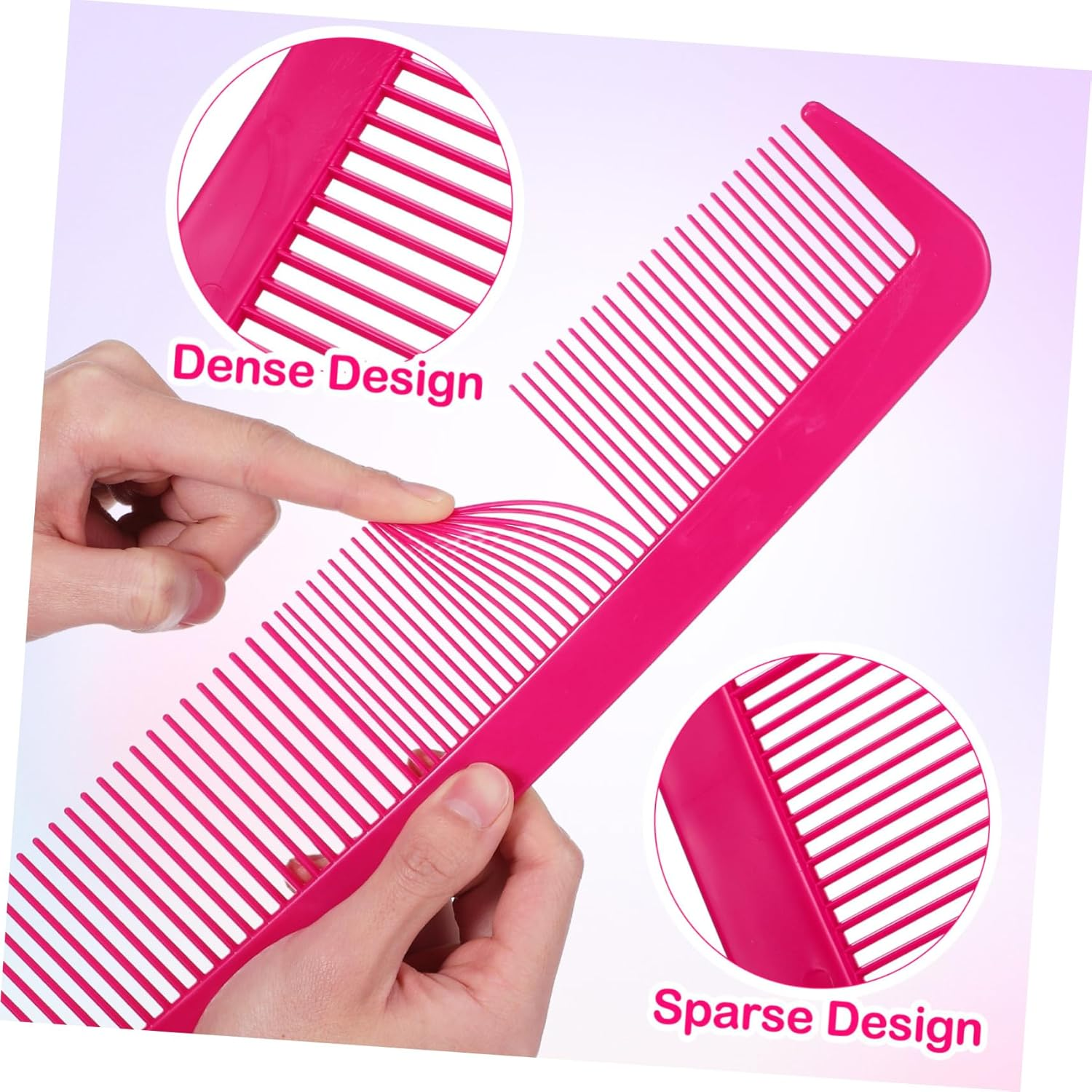 AOKWAWALIY Giant Hair Styling Combs Natural Wide Tooth Combs Giant Comb Prop for Halloween Costume Props Barber Tools image number 2