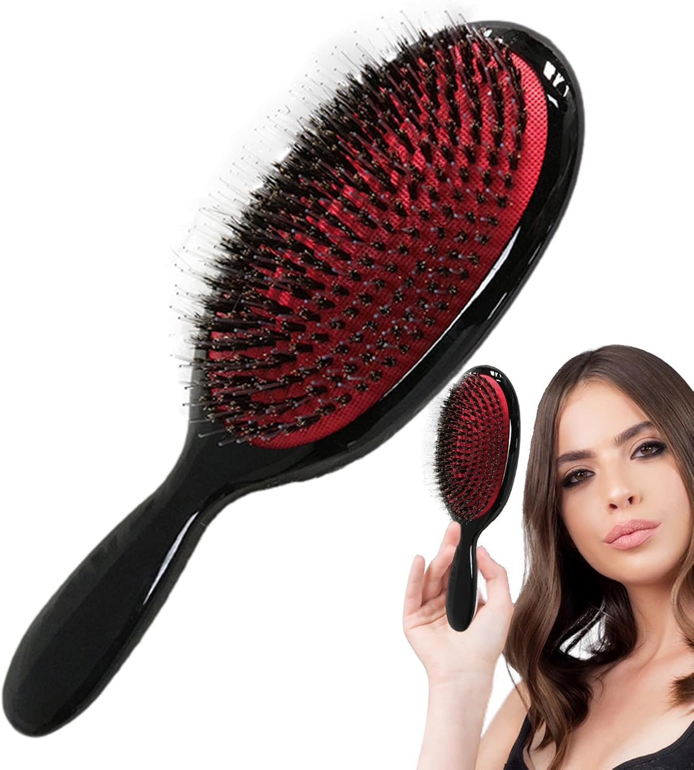 No Shampoo Hair Brush | Detangler Brush Hair Brush - No Shampoo Wet Hair Brush, Scalp Massage Detangler Brush for Curly, Straight & Natural Hair Zalhin image number 3
