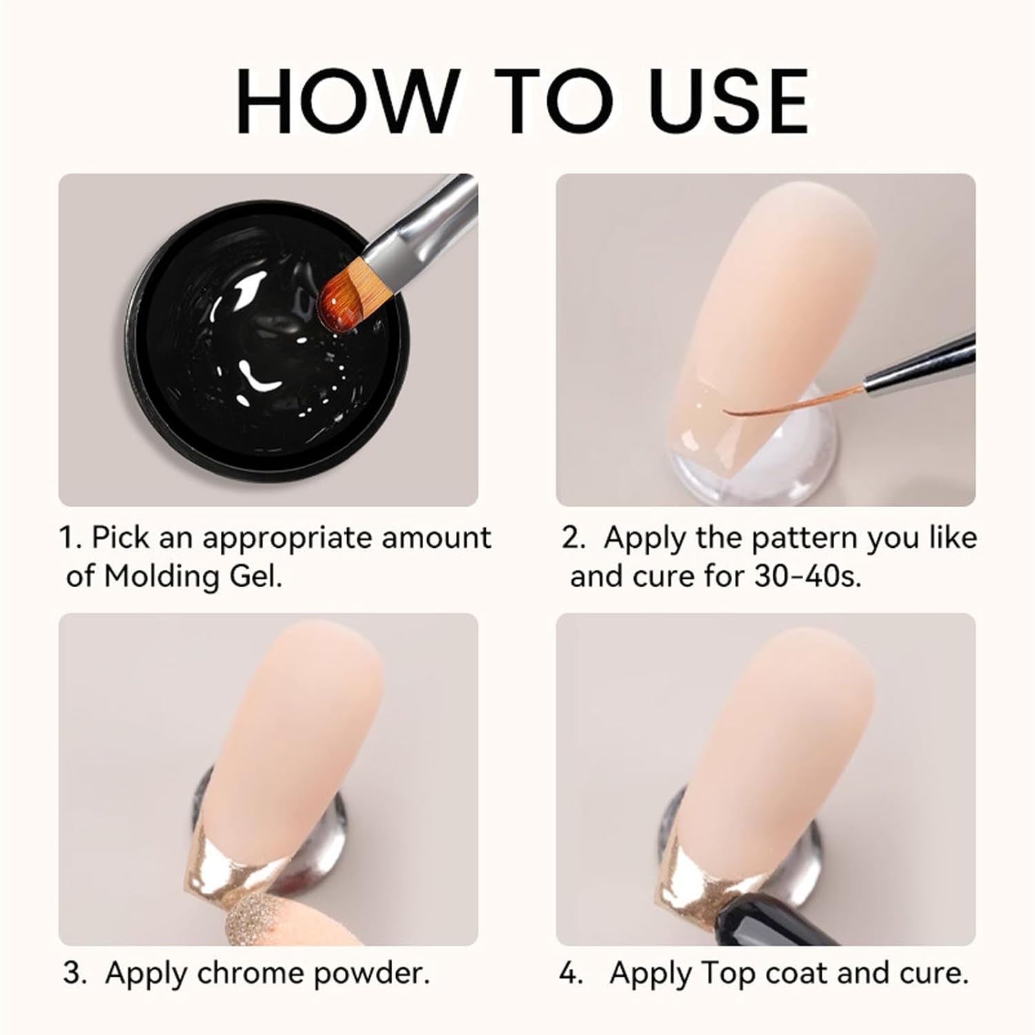 Ocastuted 3D Nail Sculpting Gel | LED/UV 3D Nail Modeling Glue - 7Ml Non-Sticky Fingernail Builder Glue, Manicure Supplies for Home Indoor School Business Trip