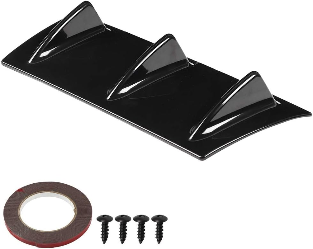 Universal Car Rear Bumper Fin Diffuser with Double-Sided Tape for Enhanced Aerodynamic Performance and (S 3Cm / 1.2In)