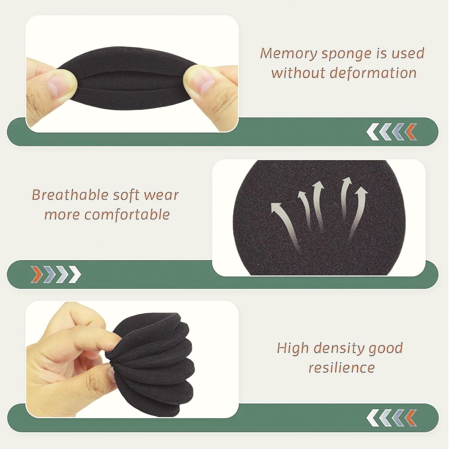 8 Pcs Headphone Ear Cushion, 55Mm Replacement Headphone Covers for Office Telephone, Gaming Headset, Sponge Ear Pads with Excellent Elasticity and Durability. image number 3