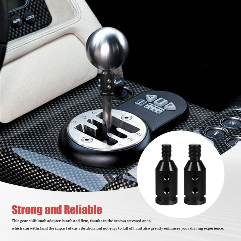 Universal Gear Shift Knob Adapter, M10X1.5 Thread with 4 Adapter Fittings (8/10/11/12Mm) for Non-Threaded Shift Knobs, Black Anodized Aluminum image number 3