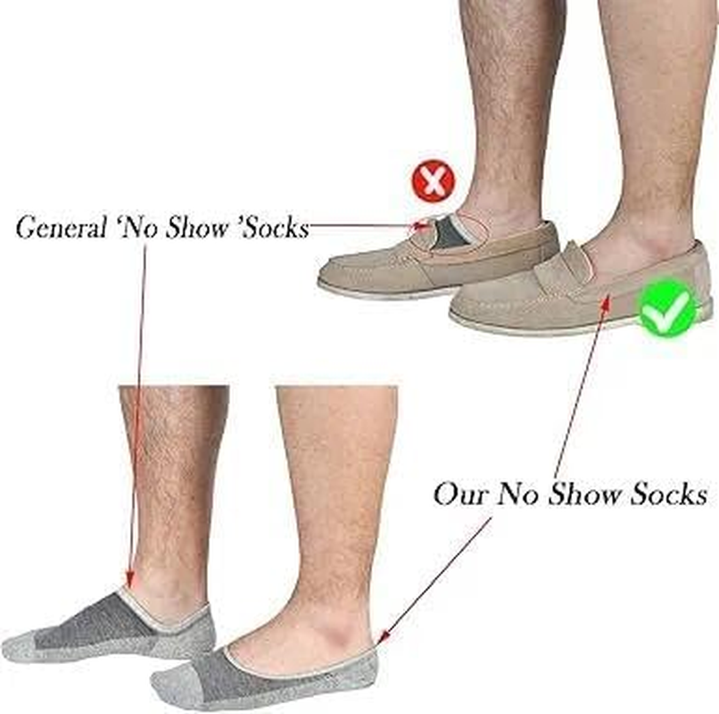 Men Sock Ankle Sock Men No Show Sock Running Sock 80% Combed Cotton Size 10-14 Compatible with Loafer, Sneaker, Dress Shoes, Boat Shoes &ndash; Leralsta image number 3