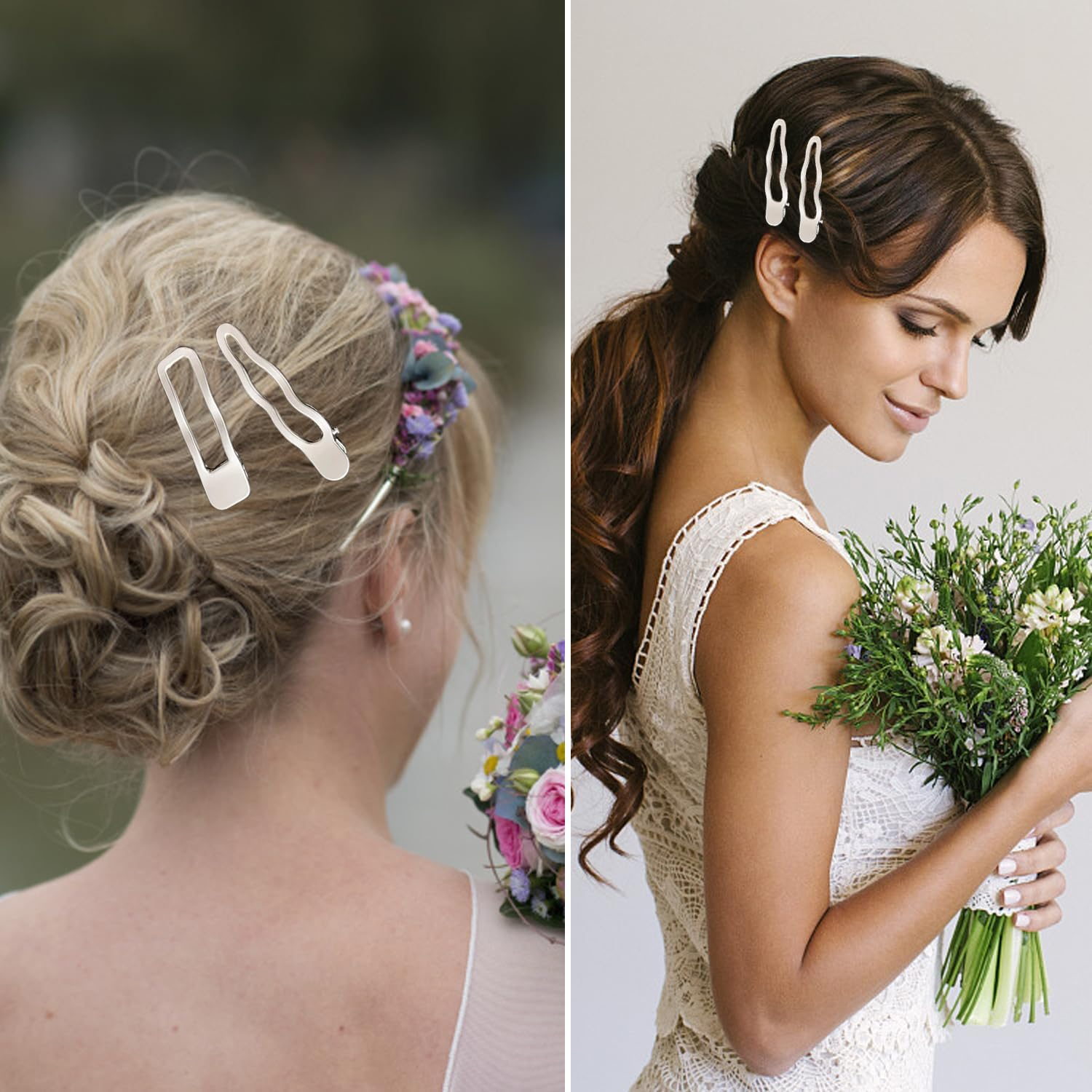 8 Pieces Wavy Hair Pins, Simple Metal Hair Pins, Hair Accessories for Punk Style, Women'S Hair Accessories image number 5