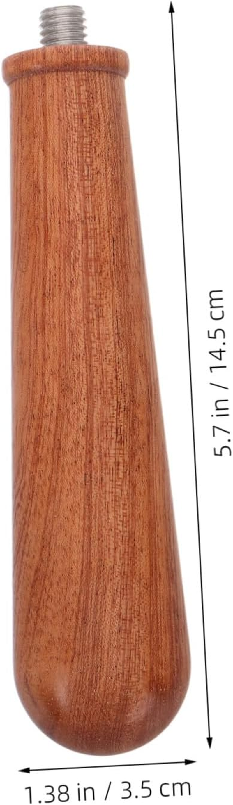 MOKKHNB Wooden Portafilter Handle M10 Stainless Steel Coffee Machine Replacement Part Bottomless Espresso Handle for Professional Cafe Use image number 2