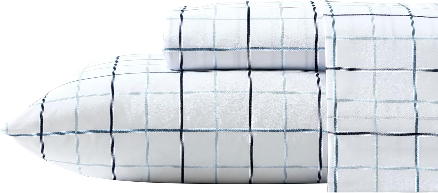 Nautica- Queen Sheet Set, Deep Pocket Fitted Sheet and Pillowcase Set, Casual Home D&eacute;cor (Clarkson Blue, Queen) image number 4