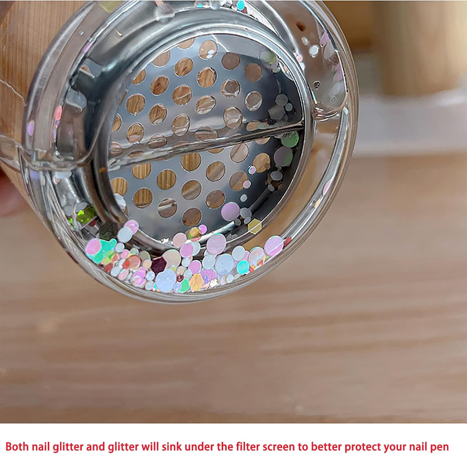 Nails Tips Art Acrylic Liquid Powder Removal Cup,Nail Glitter Pen Wash Cup,Nail Pen Wash Cup,Pen Washing Cup-The Cup to Remove Glitter and Glitter from a Nail Brush（1 Pack） image number 5