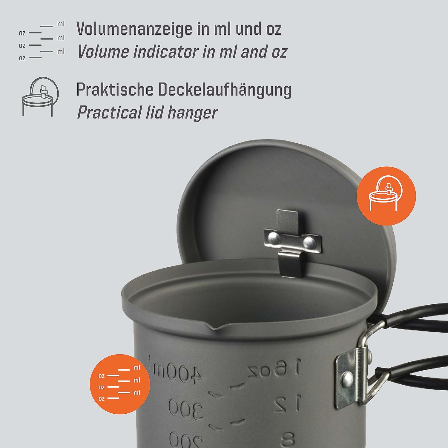 Esbit Camping Outdoor Pot Cooker Aluminum Pot image number 4