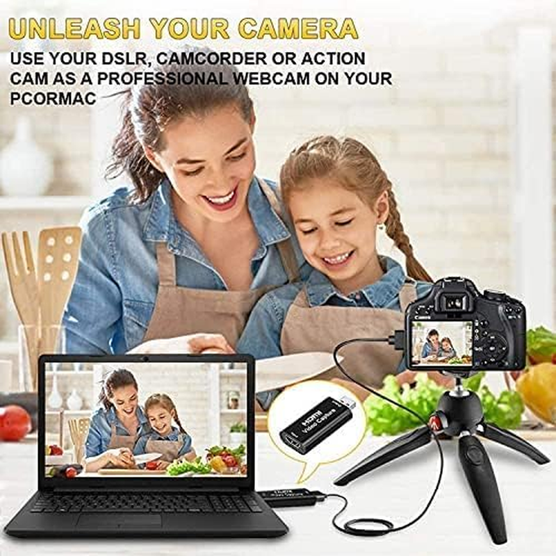 HDMI Video Capture Card, 4K HDMI to USB Capture Card Full HD 1080P 30Fps, Record via DSLR, Camcorder, Action Cam for Gaming, Streaming TV, Recorder Live Streaming Video for Windows Mac OS image number 4