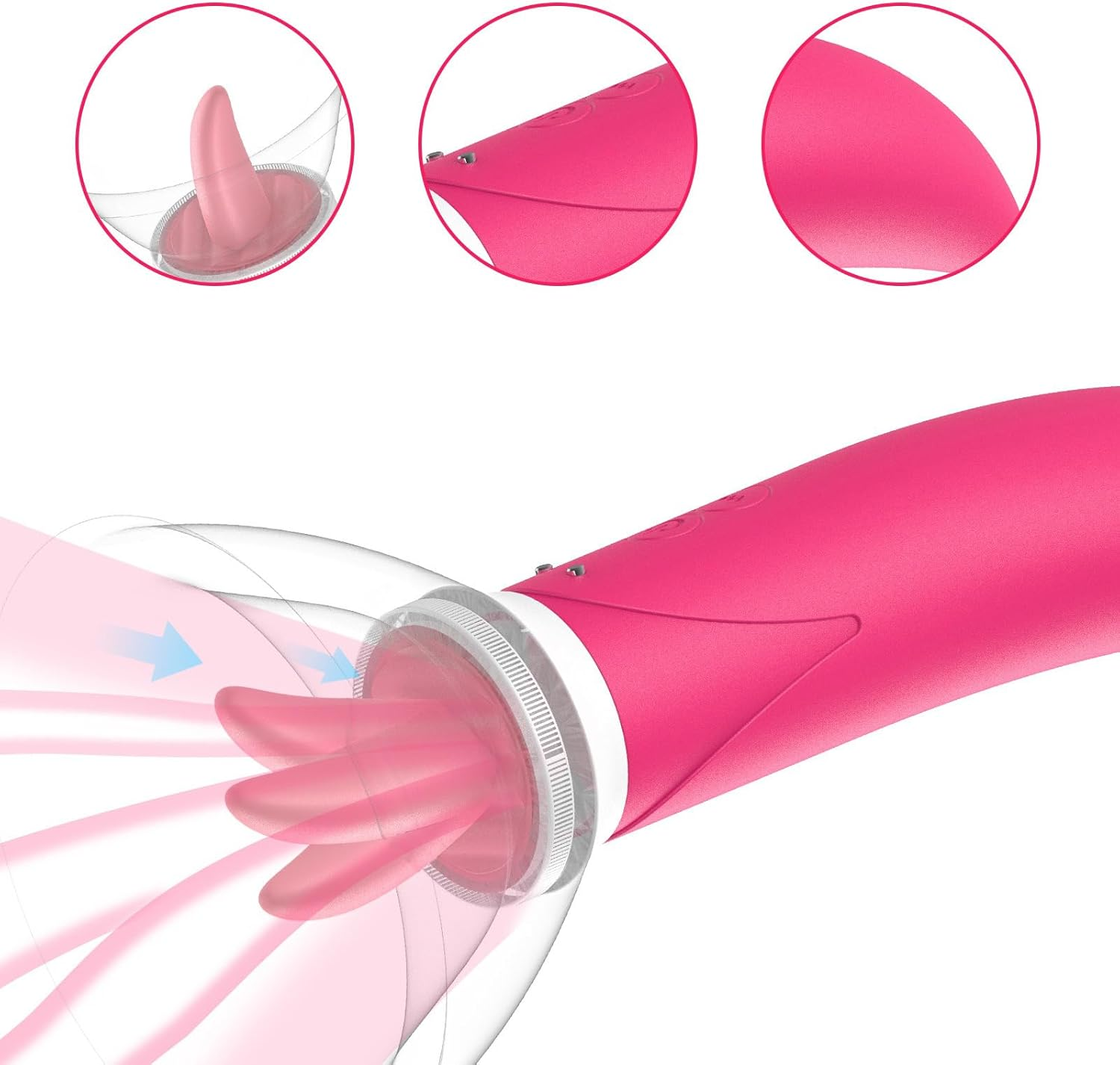 10 Speeds Continuous Breast Stimulation and Exciting than Reality USB Magnetic,Nipple Toys for Couples, Inernal Bubbling Waterproof, Pink Color image number 2