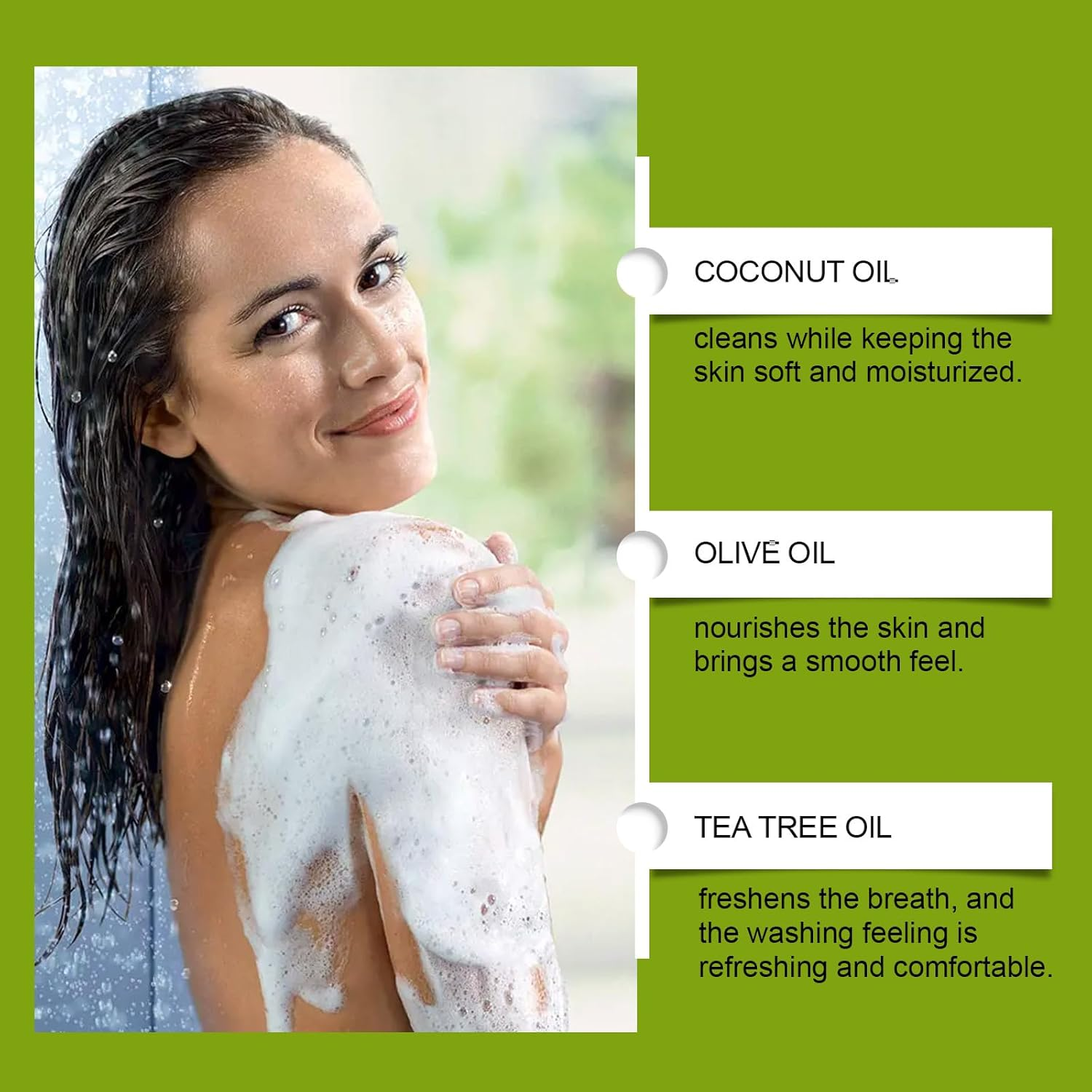 Loravey Tea Tree Relief Soap Bar, Tea Tree Oil Soap Bar, Green Soaps, Natural Foot & Body Soaps for Healthy Skin, All Natural Skin Cleanser, for Men & Women (3PC) image number 6