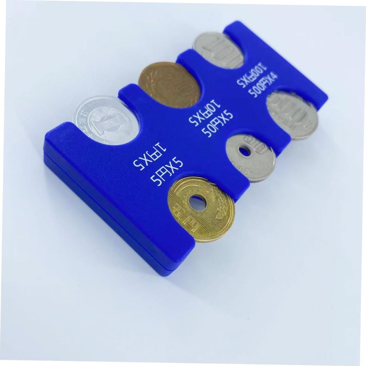 Limcryspp 4-Piece Portable Japanese Yen Coin Storage Box, 6 Slots, Space-Saving, Coin Organizing and Storage Box, Reusable Coin Distributor, Suitable for Shopping and Travel image number 5