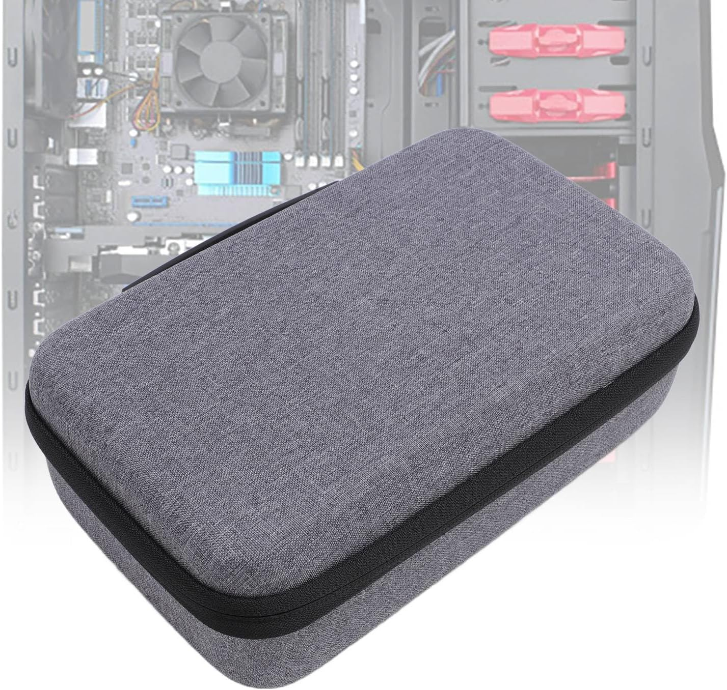 Premium Travel Hard Case for Mini Desktop Computers, EVA Nylon Portable Storage Bag with Handle, Protective Carrying Case Fits Small Form Factor PC Accessories image number 2