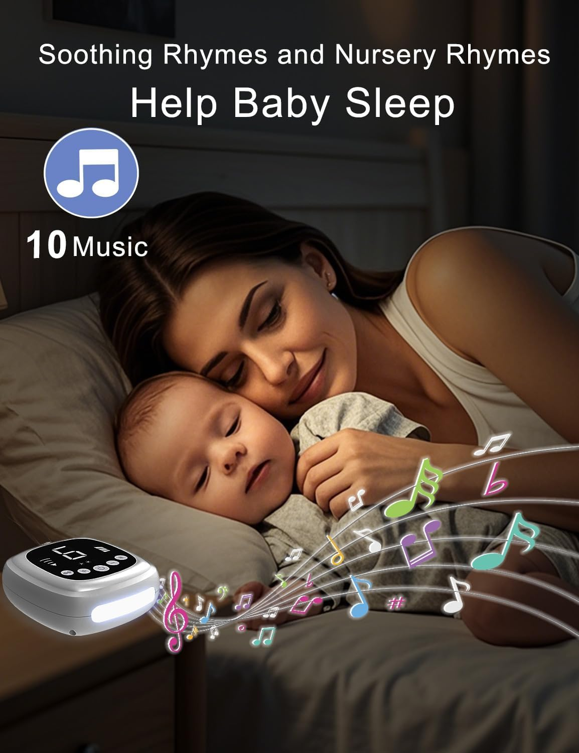 Koeay Nasal Aspirator for Baby, 9 Levels Suction Hospital Grade Baby Nose Sucker, 5 Food-Grade Silicone Tips Electric Nose Aspirator with Night Light and Nursery Rhyme Soothing Function for Toddlers image number 2