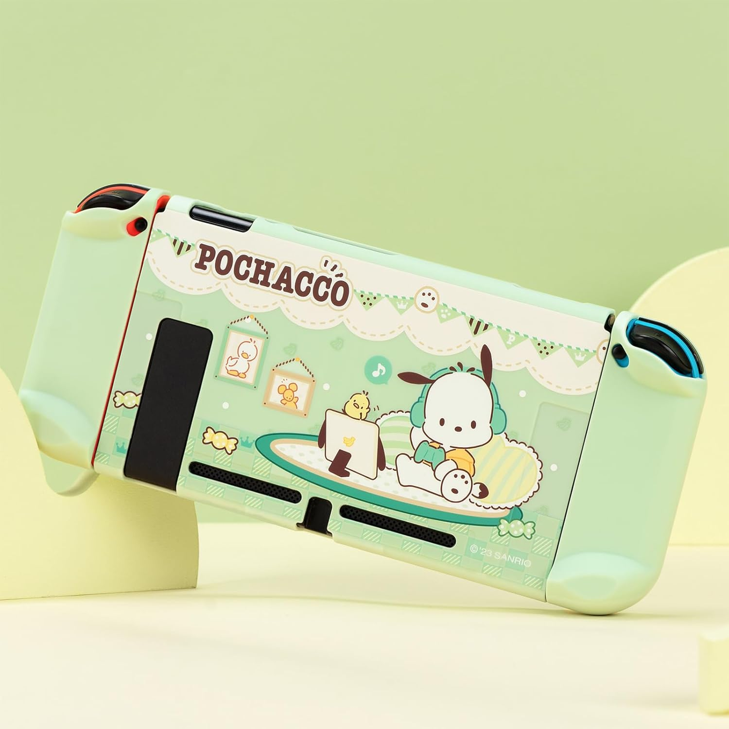 Switch Protective Case for Regular Switch, Cute Cartoon Slim Cover Case,Hard PC Protective Shell Compatible with Regular Switch Console and Game Console Controllers (Green) image number 3