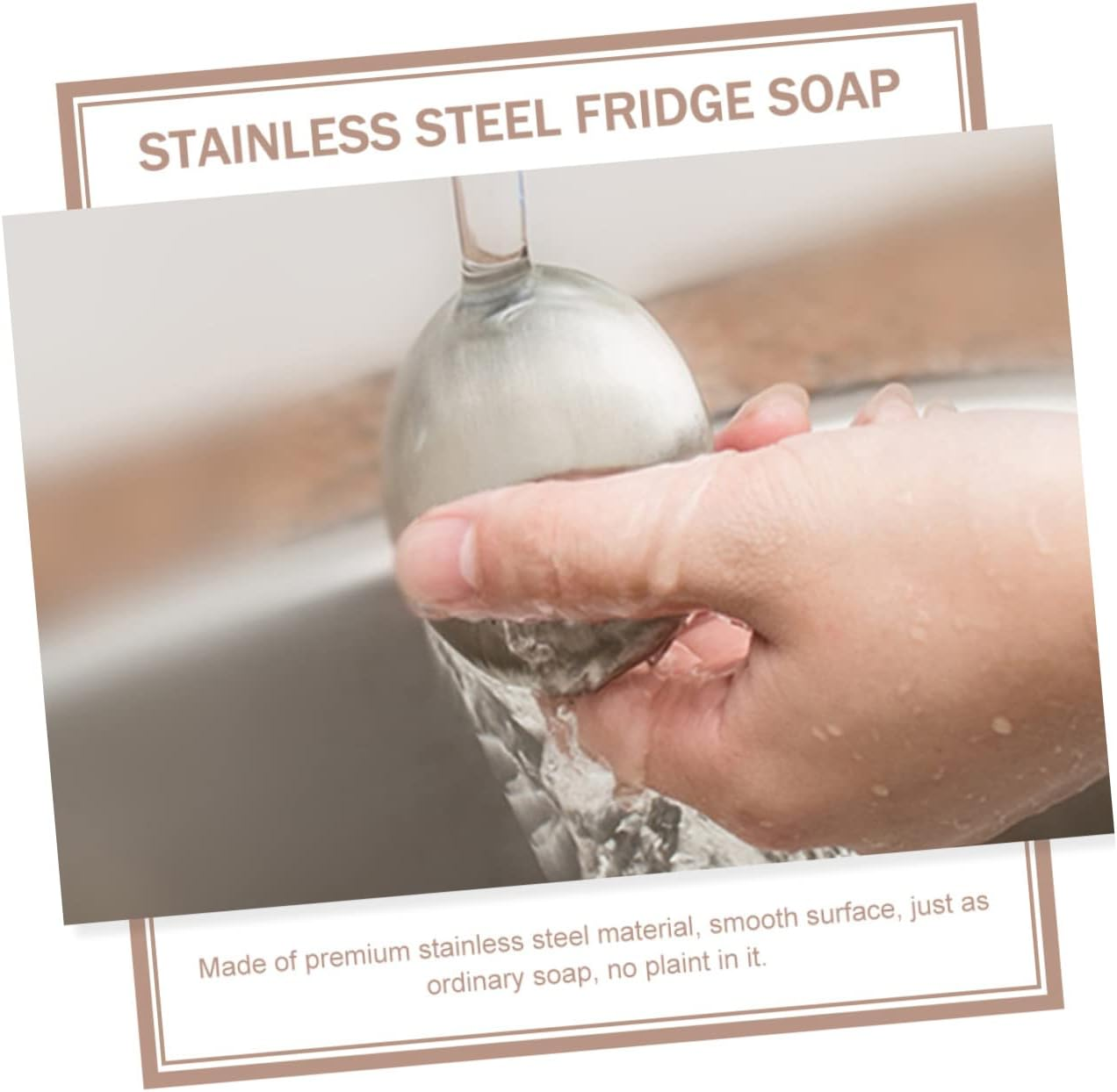 LIFKICH Metallic Soap Bar for Odor Removal Stainless Steel Fridge Smell Absorber Hand Wash Odor Dishwasher Friendly image number 3