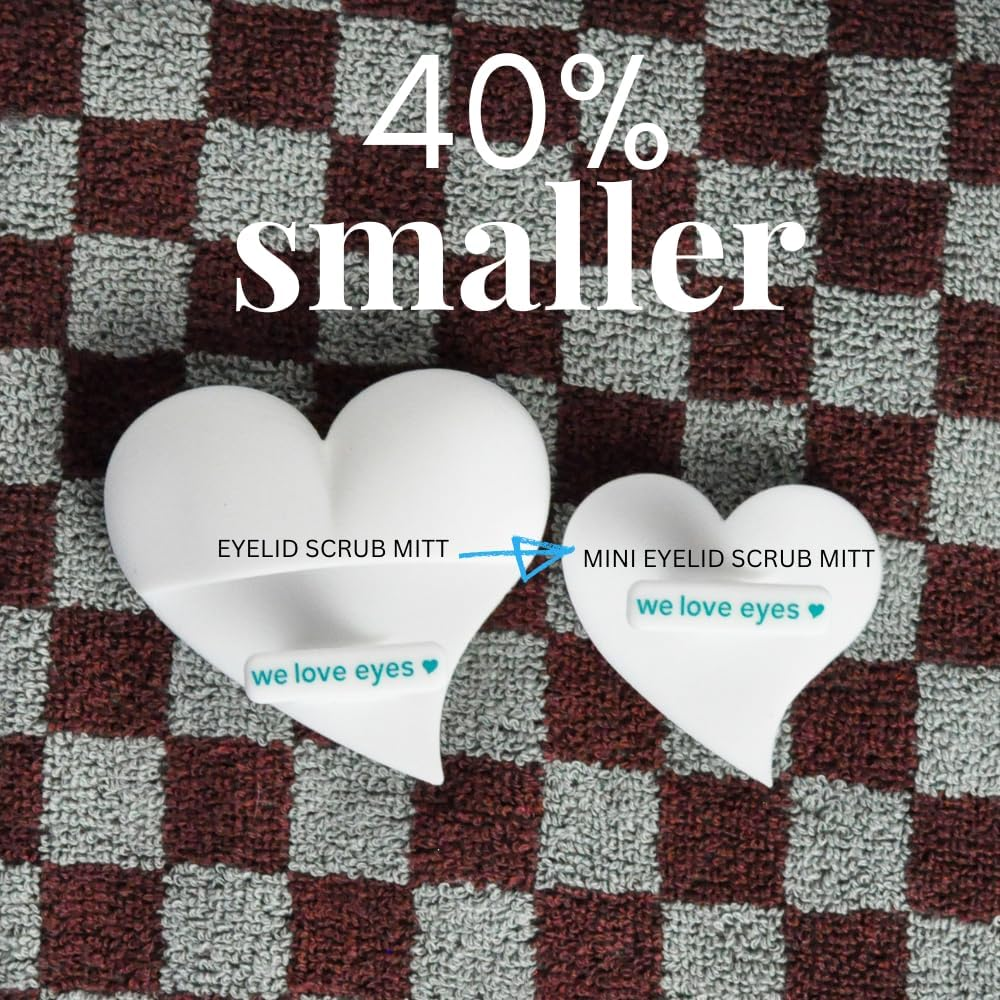 We Love Eyes - Mini Eyelid Scrub Mitt 100% BPA Free Silicone Eyelid Cleansing Mini Mitt, Exfoliate, Perfect for Milia image number 1