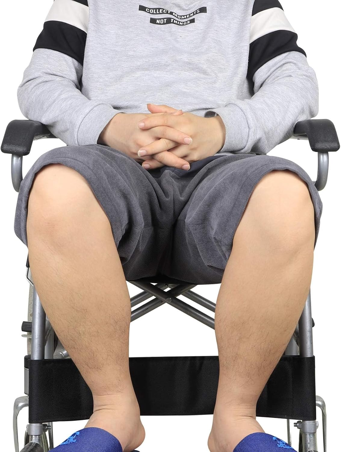 2 PCS Wheelchair Calf Strap, Lightweight Soft Footrest for Disabled Elderly,Transporter Leg Strap Support Lower Leg, Medical Leg Restraint Use Oxford Cloth Material 20.5 X 3.9 Inch F256 image number 1