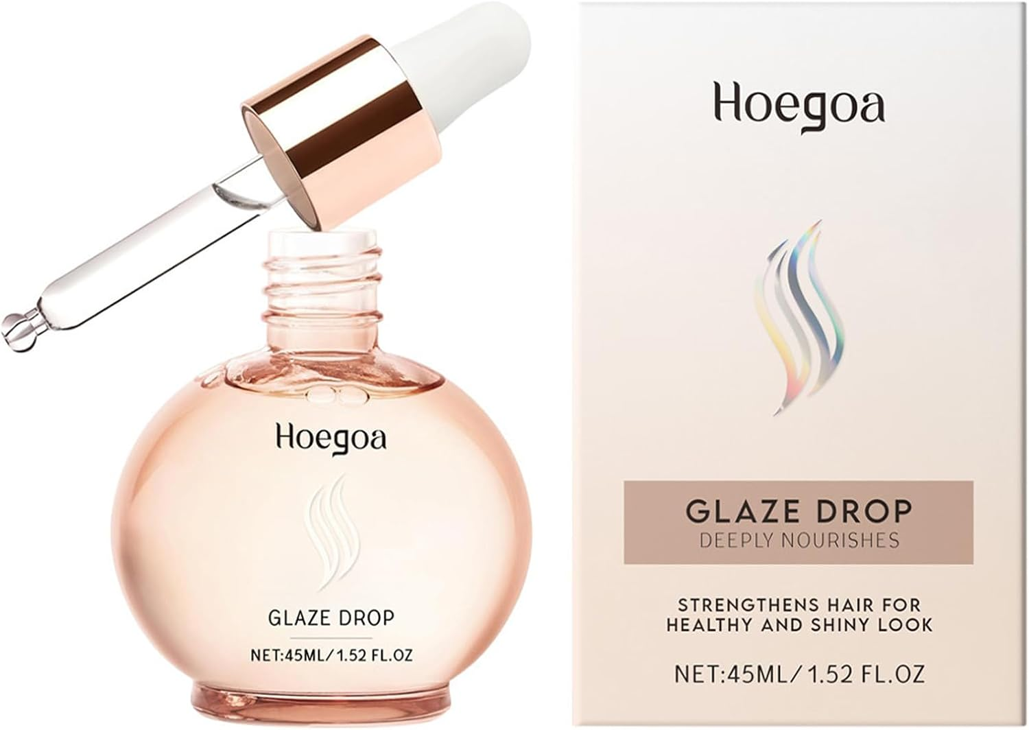 Shine Hair Serum by Gloss Absolu - Wild Rose Hair Gloss Oil, Lightweight Glaze Drops for Frizz Control & Hydration, 45Ml image number 1