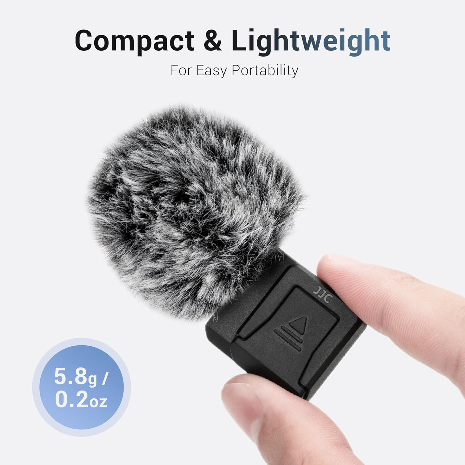 JJC R50V Cold Shoe Wind Muff for Canon EOS R50V R50 V Camera, Cold Shoe Adapter with Furry Windscreen to Reduce Noise, Cold Shoe Mount Holder for Canon R50V Accessories LED Light Microphone Attachment image number 4