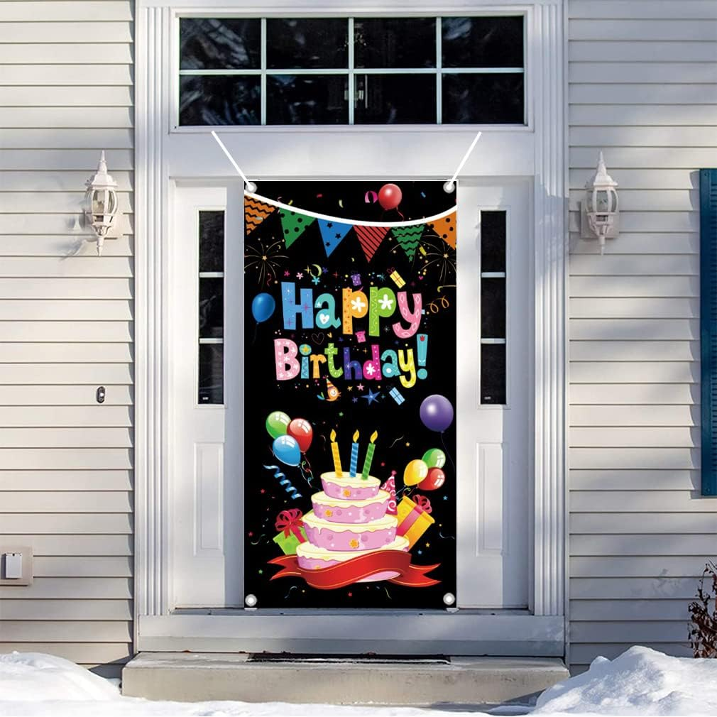 Tecreo Multi-Colored Birthday Banner, 90 Cm X 180 Cm, Foldable, Lightweight, Vinyl, Perfect for Birthday Party, Photo Backdrop, Wall Decoration image number 1