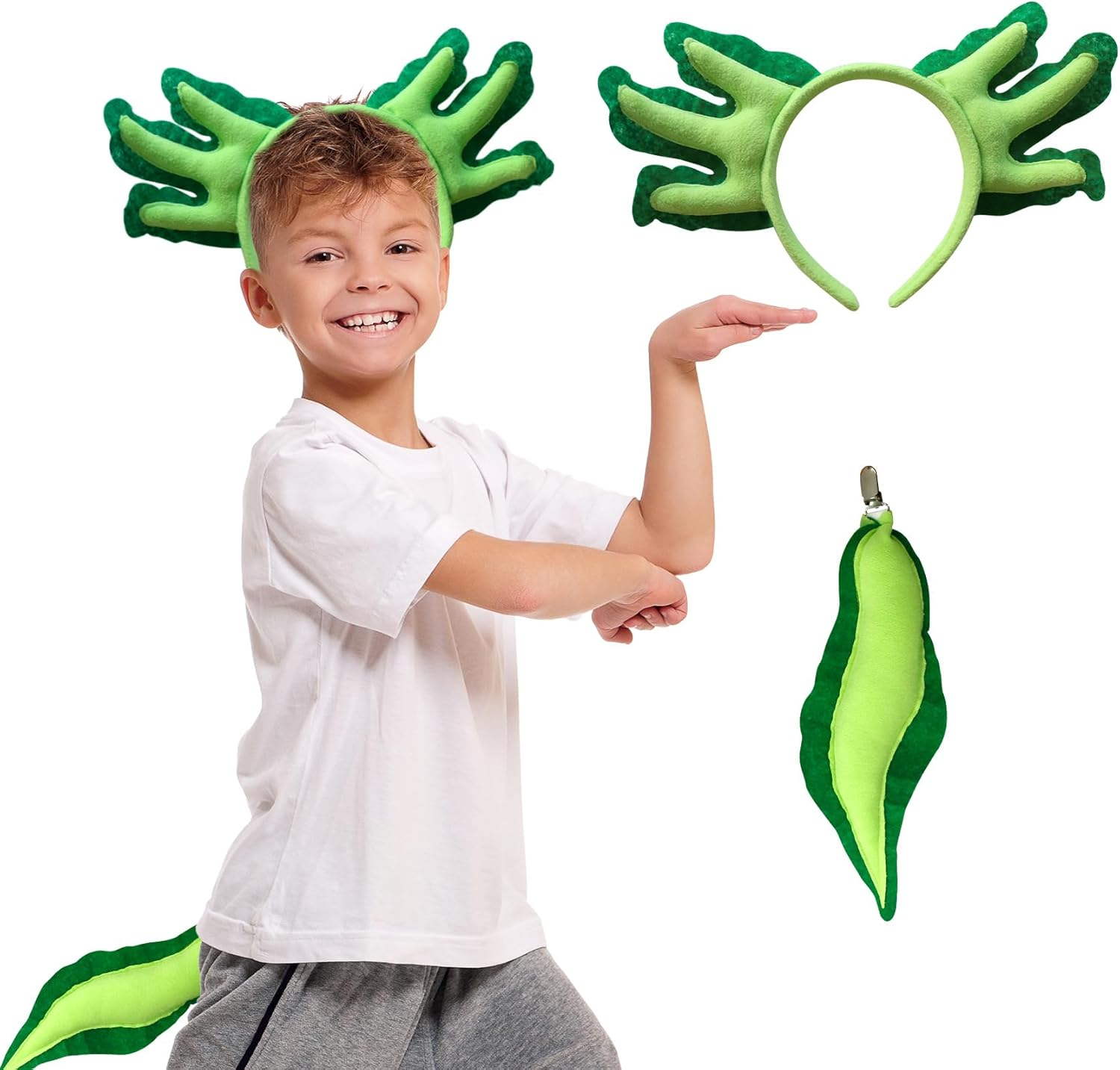 Axolotl Plush, Axolotl Stuffed Toys for Girls, Kids Animal Costume Dress up Birthday Gifts Halloween Party Favors (Yellow)