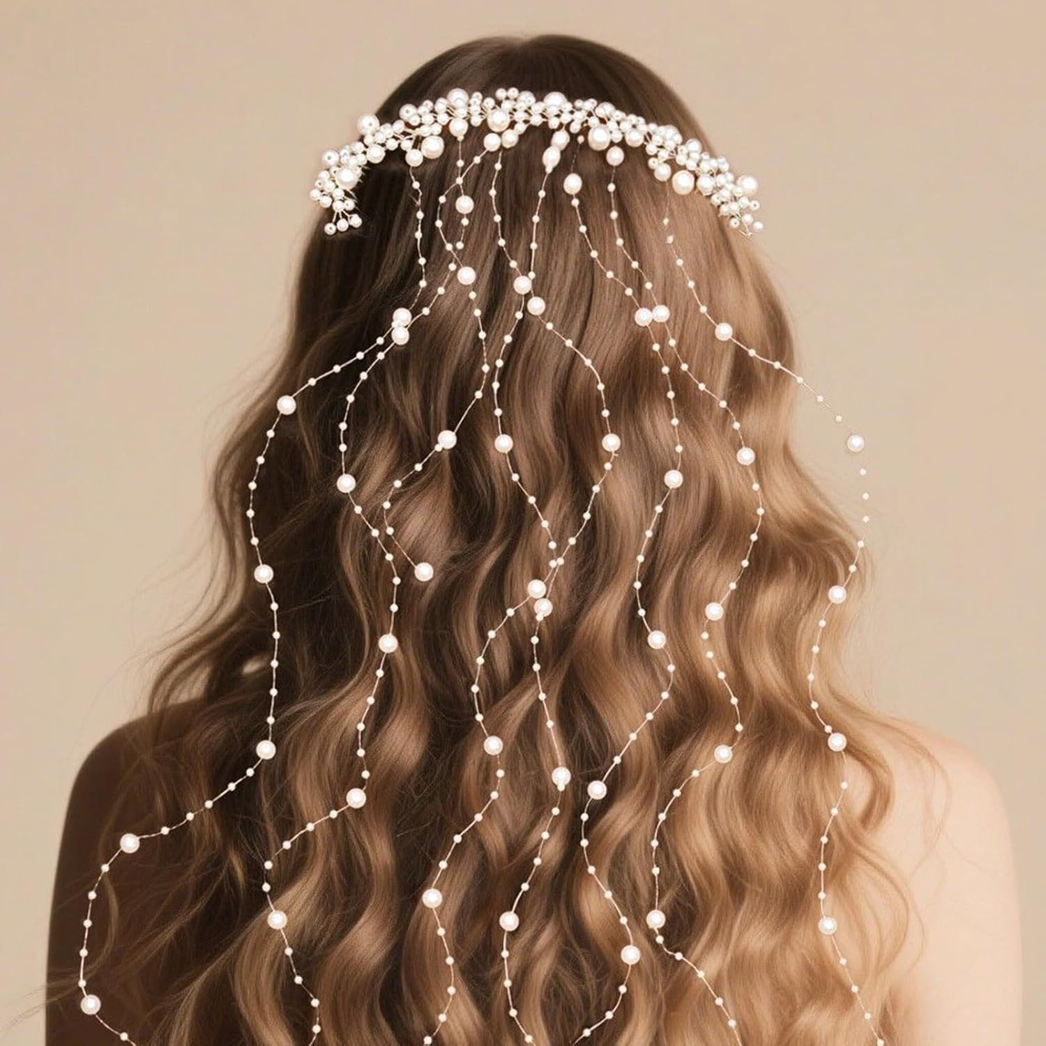 Xvilmaun Wedding Hair Comb Pearl - Bridal Hair Clip,Decorative Headpiece for Women Girls Bride Travel Photography, Wedding Headwear