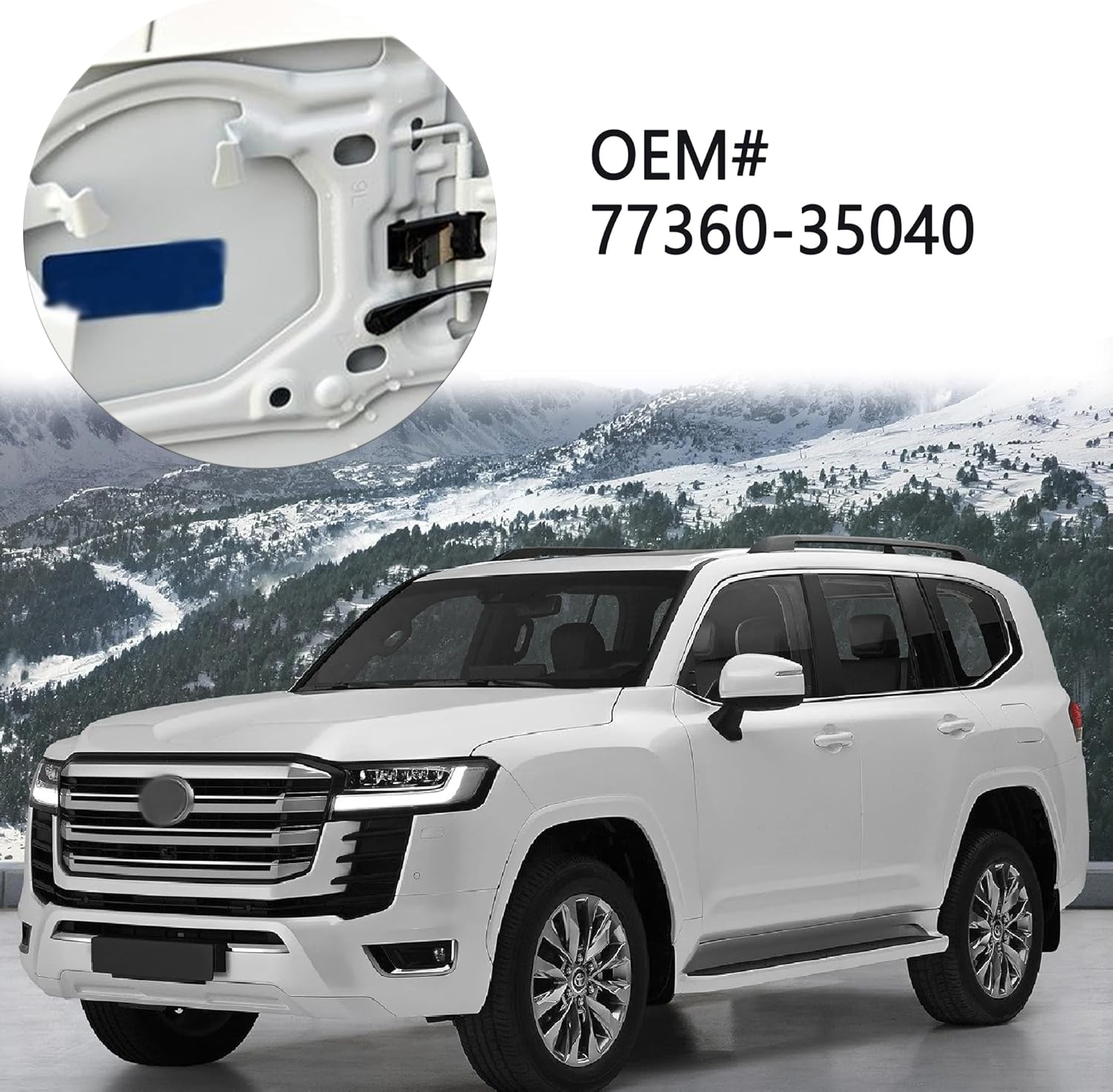 Car Fuel Door Spring,Fuel Door Cover Spring Replacement Oem#77360-35040,Fuel Tank Door Cover Clips Compatible with Toyota 4Runner/Camry/Corolla Lexus ES250/ES300/LS430 image number 4