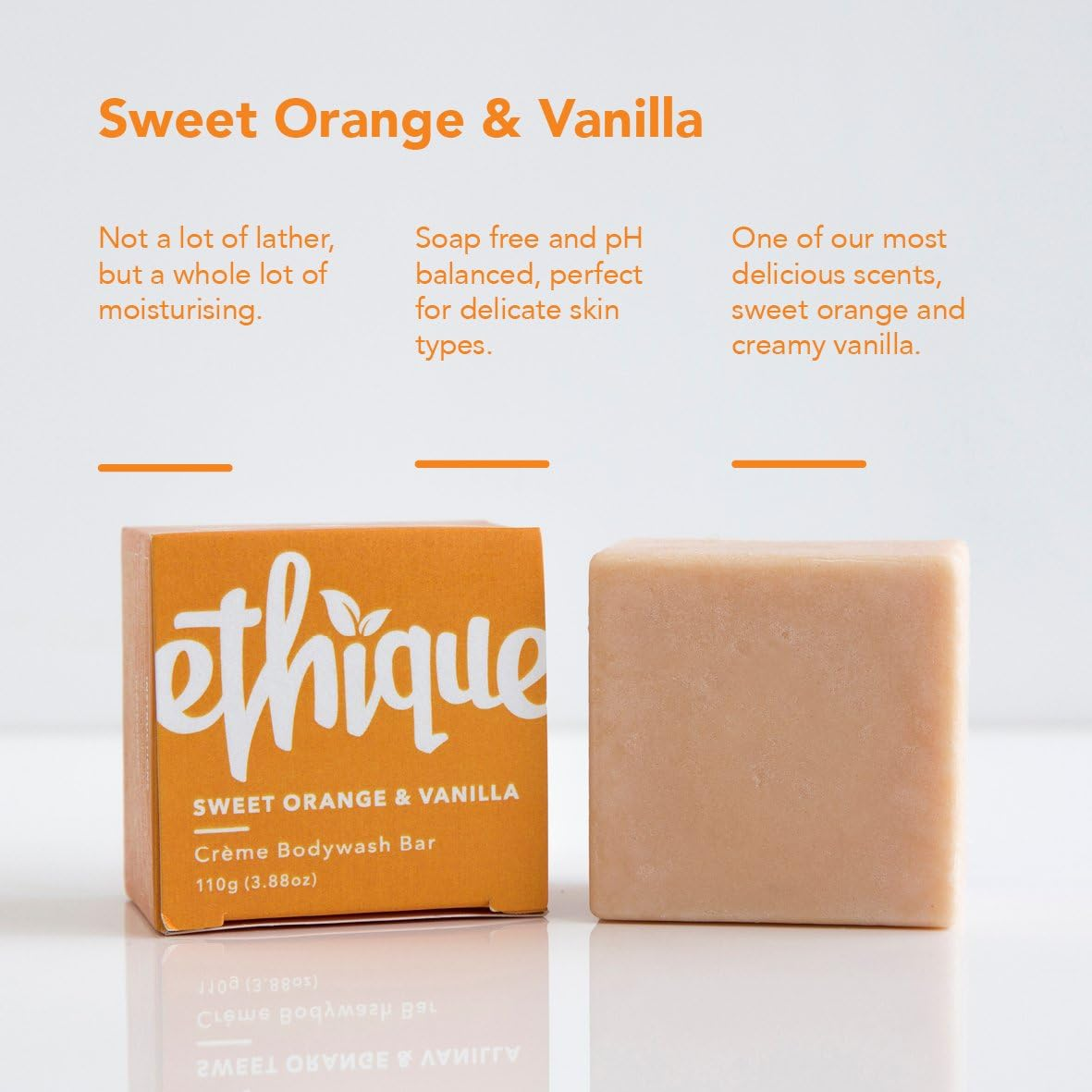 Ethique Sweet Orange & Vanilla Cr鑪E Bodywash Bar (110G) image number 2