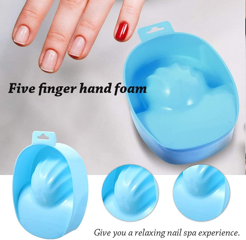 AKOAK 1 Pack Nail Soaking Bowl Dead Skin Cleaning Softening Care Bowl Five Finger Soaking Nail Remover Bowl DIY Nail Salon Softening Dead Skin Nails Cleaning Care Special Tools
