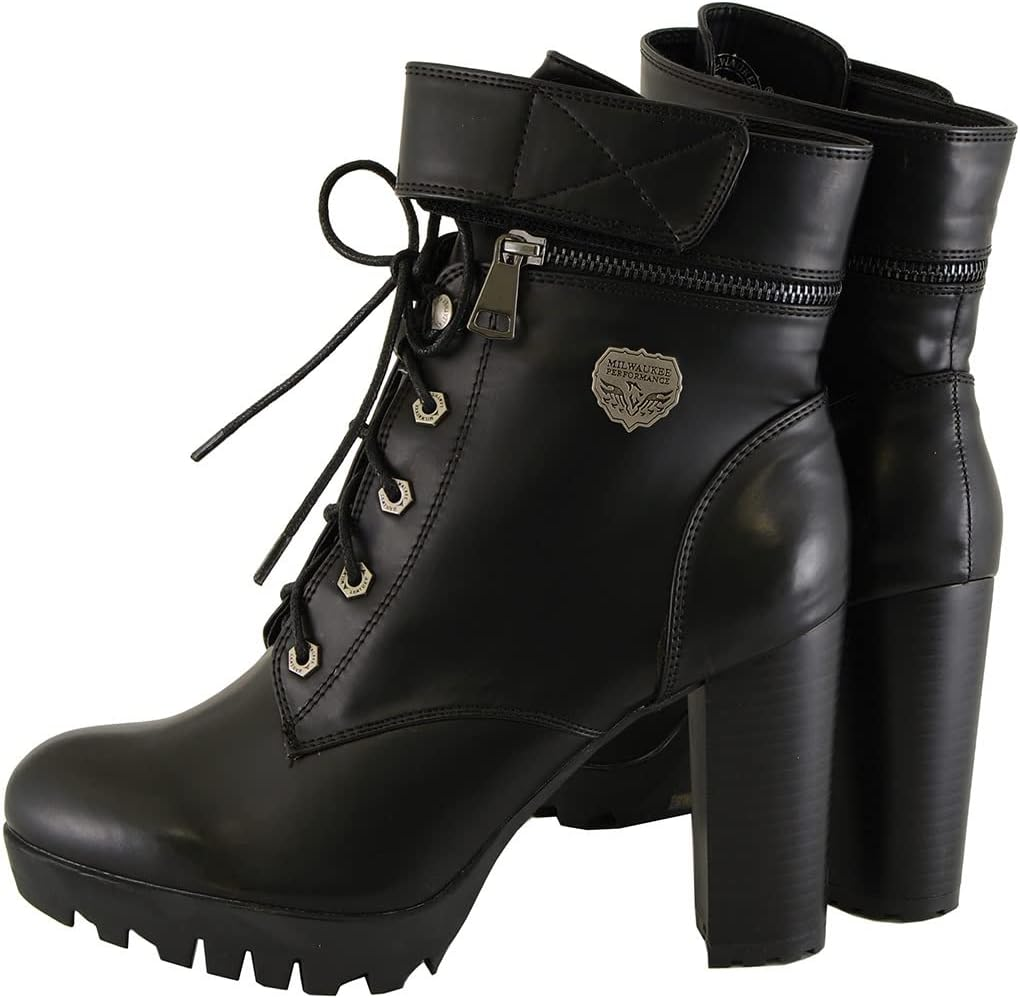 Milwaukee Performance Women'S Lace to Toe Boots with Double Height Option (Black, Size 7) image number 3