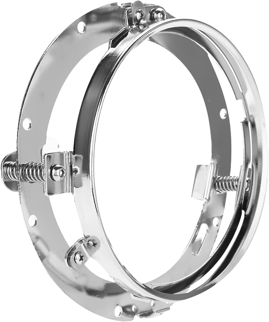 Headlight Mounting Brackets, 7 Inch Car Headlight round Ring Mounting Bracket Headlight Trim Ring Compatible with Wrangler(Black)