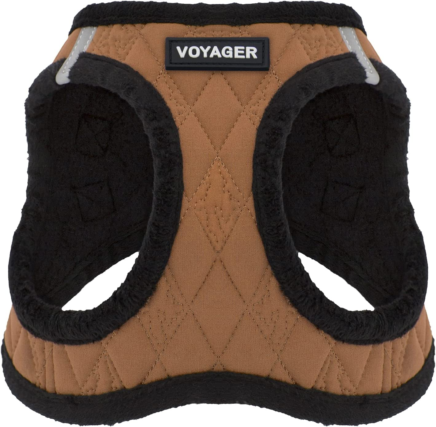 Best Pet Supplies, Inc. Voyager Step-In Plush Dog Harness - Soft Plush, Step in Vest Harness for Small and Medium Dogs - Beige Plush, Medium (Chest: 16" - 18")