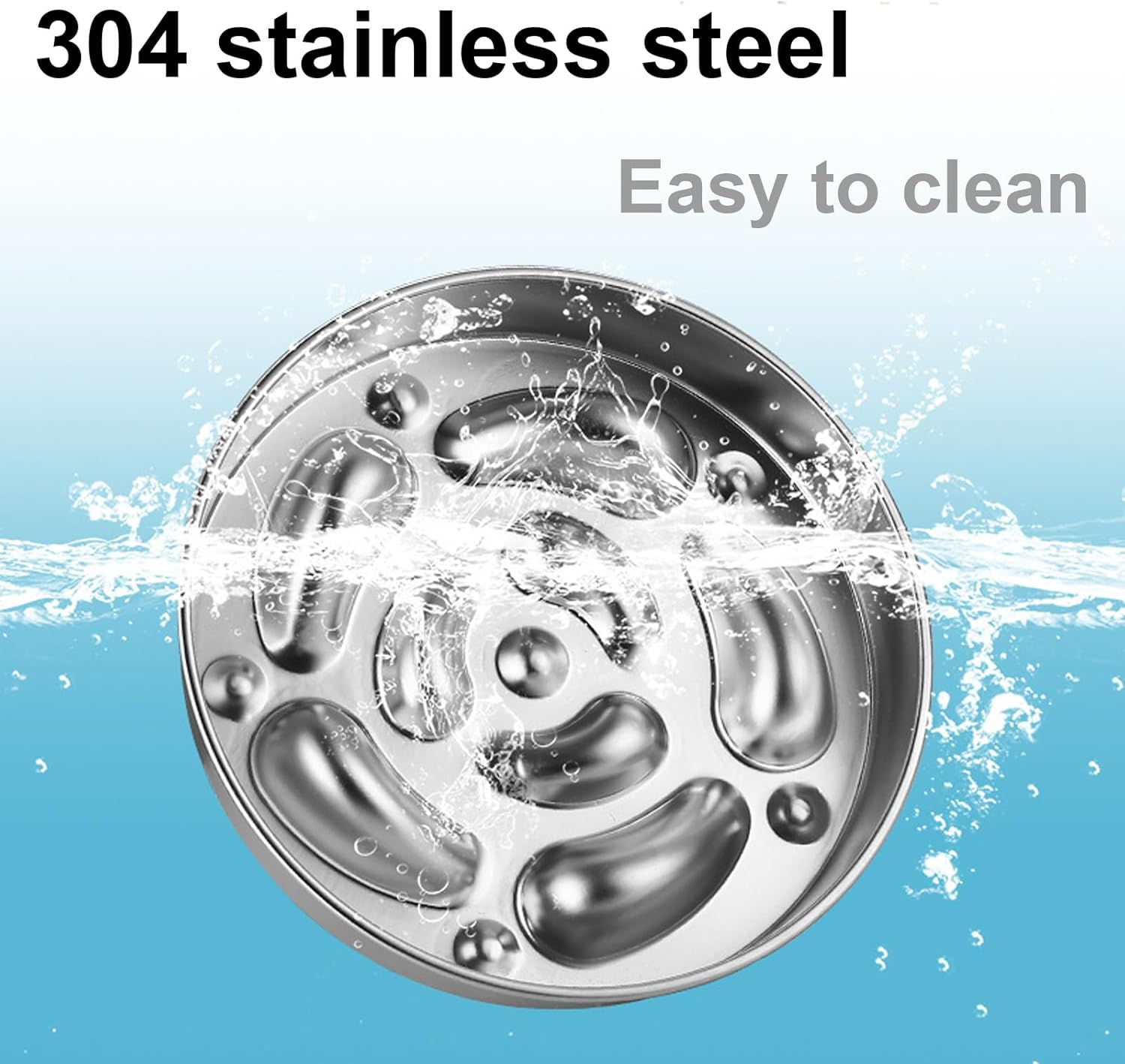 Slow Feeder Dog Bowl Stainless Steel, Metal Slow Feeder Dog Bowl for Dog Slow Eating