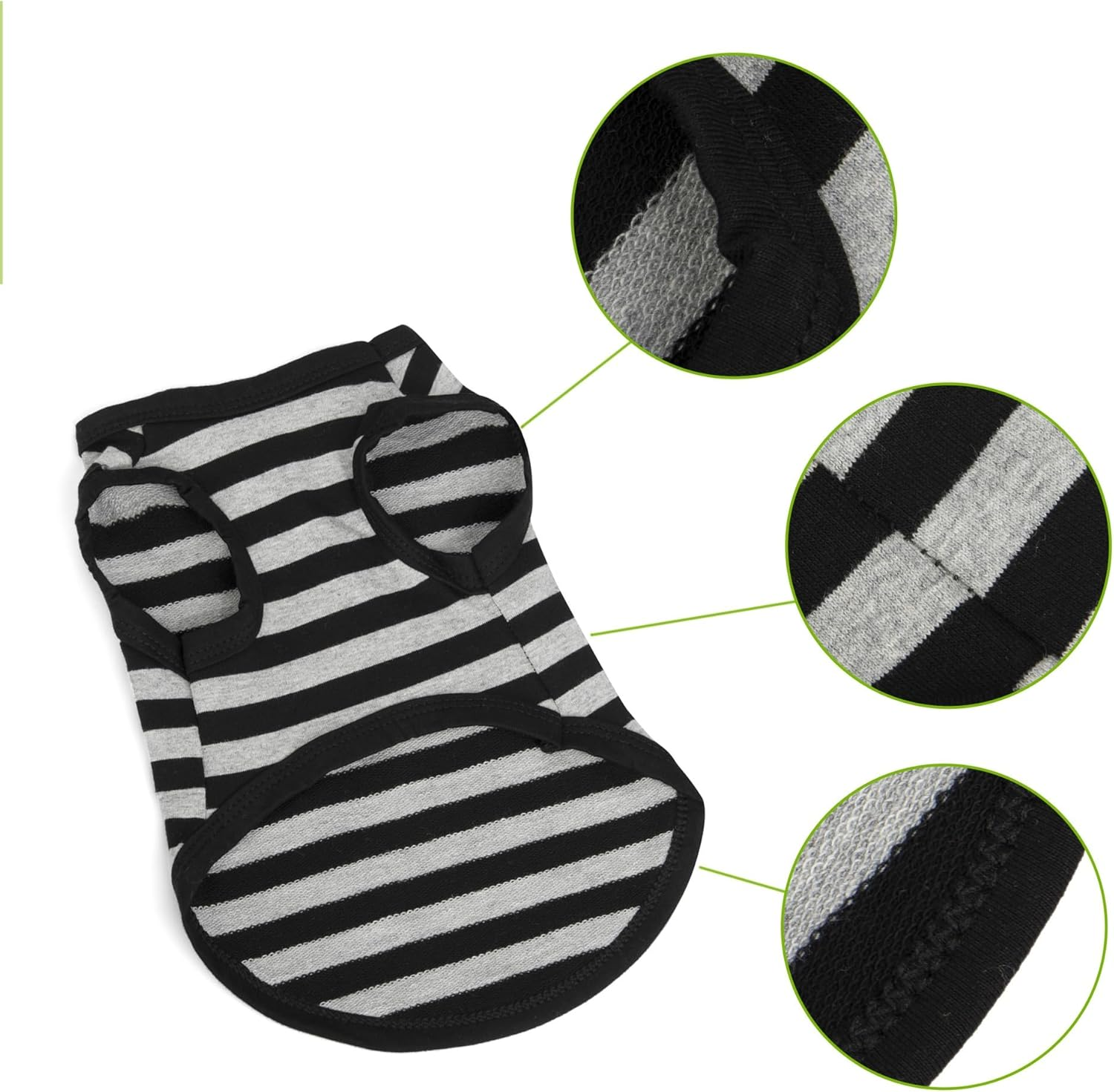 Dog Clothes Vest Tee Shirt for French Bulldog Pug Boston Terrier Frenchie (Grey, Small) image number 4