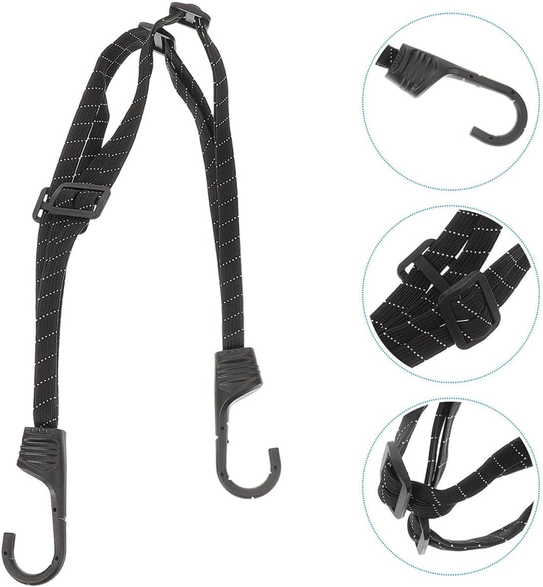 FESTFENDS 2Pcs Motorcycle Luggage Strap with Adjustable Elastic Rubber Cord and Hooks Retractable Helmet Bungee Tie down for Secure Travel Versatile Motorcycle Bag Straps image number 4