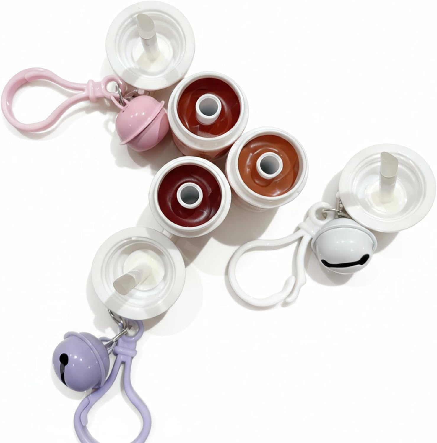 BOBALIP Matte Lip Mud Milk Tea Edition &ndash; Kawaii Boba Keychain | Long-Lasting, Cloud-Light, Soft Blurring Lip Cream | 3 Dreamy Shades (Peach Oolong, Red Bean, Taro Rose) (Red Bean) image number 1