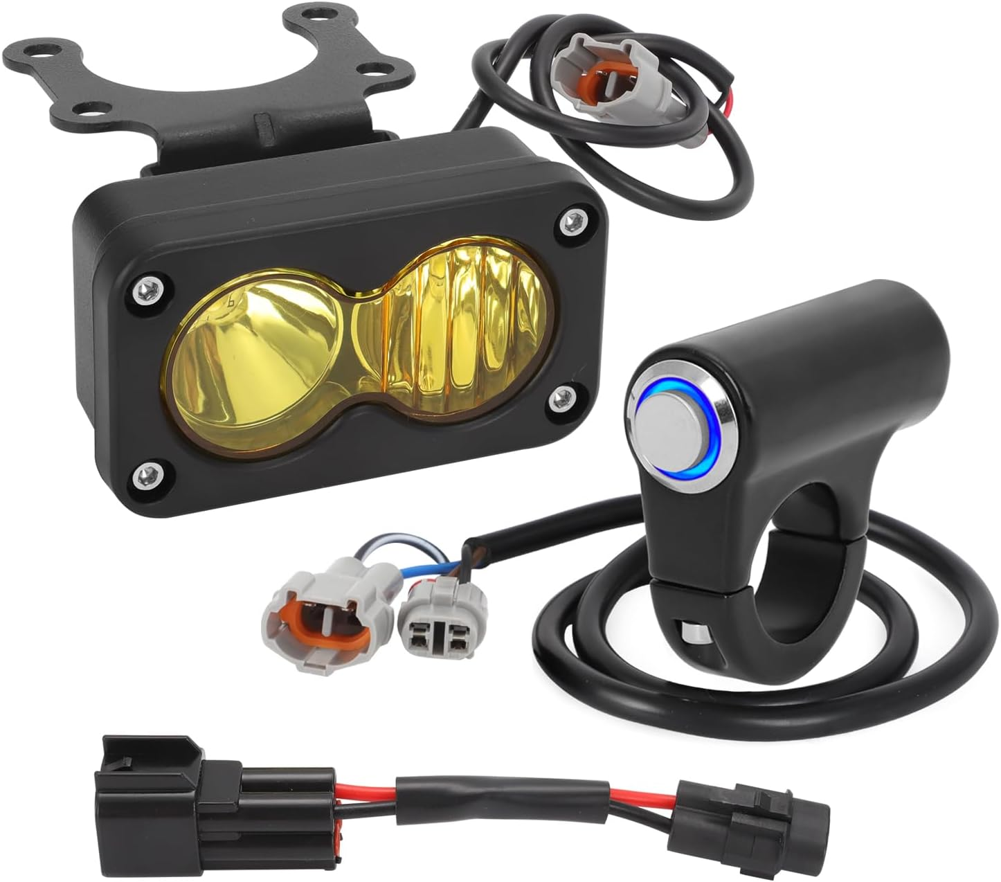 Dirtbike Headlight Kit for Sur-Ron Segway X260 Talaria Sting R MX4 PC Lens Motorcycle Yellow Light Bar Led Headlamp image number 1