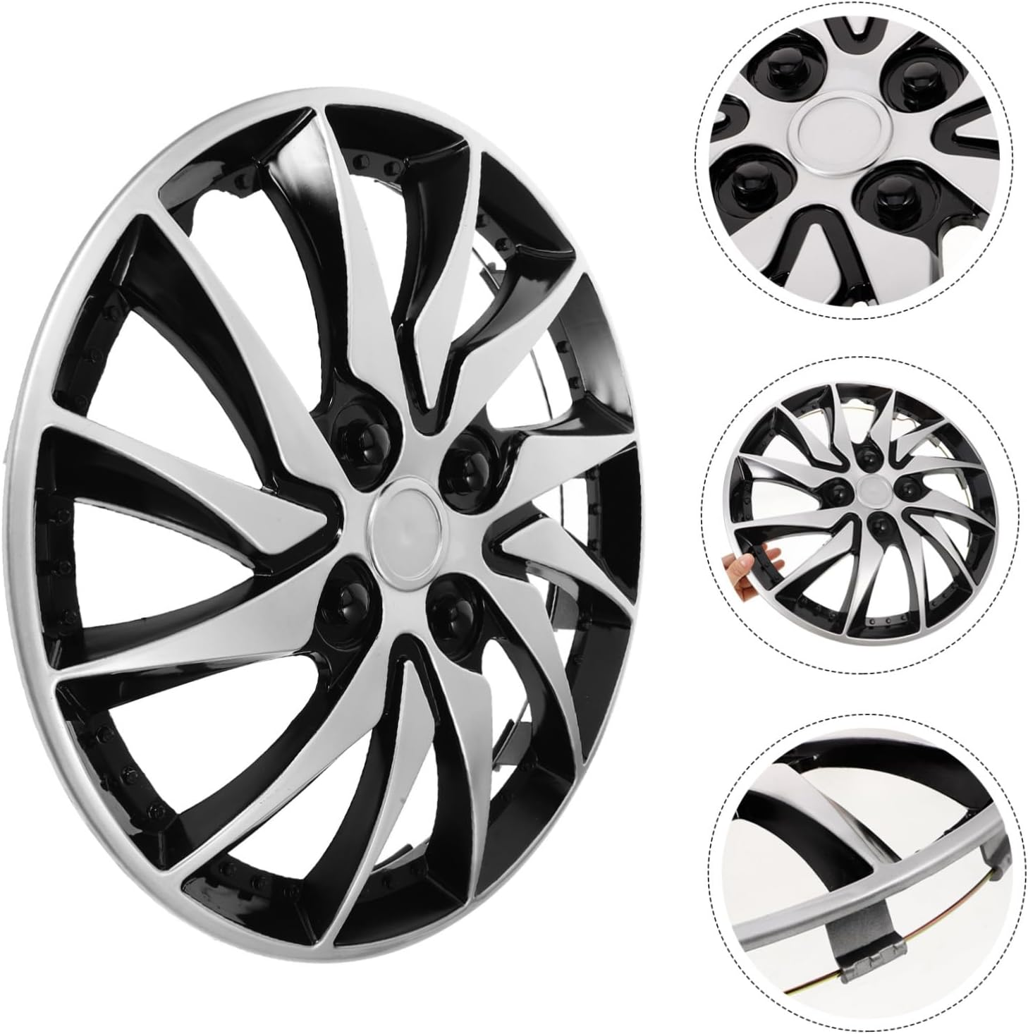 Cabilock Hubcaps for Cars Decorative Wheel Rim Cover Hubcaps Car Accessories Exterior for Vehicle image number 5