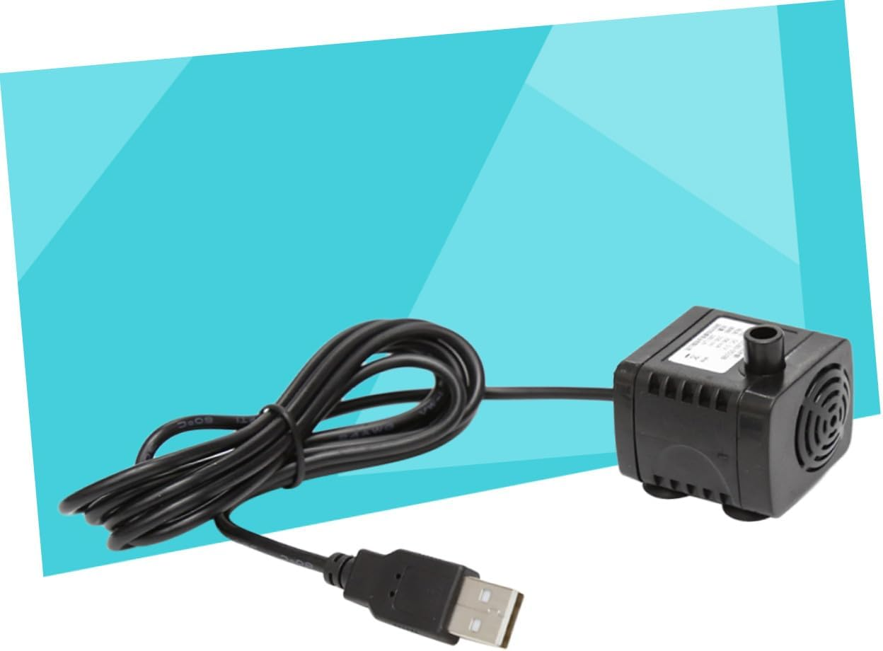 TIDTALEO Mini USB Submerged Water Pump Quiet Dc Miniature Sinking Pump for Aquarium Fountain and Water Circulation