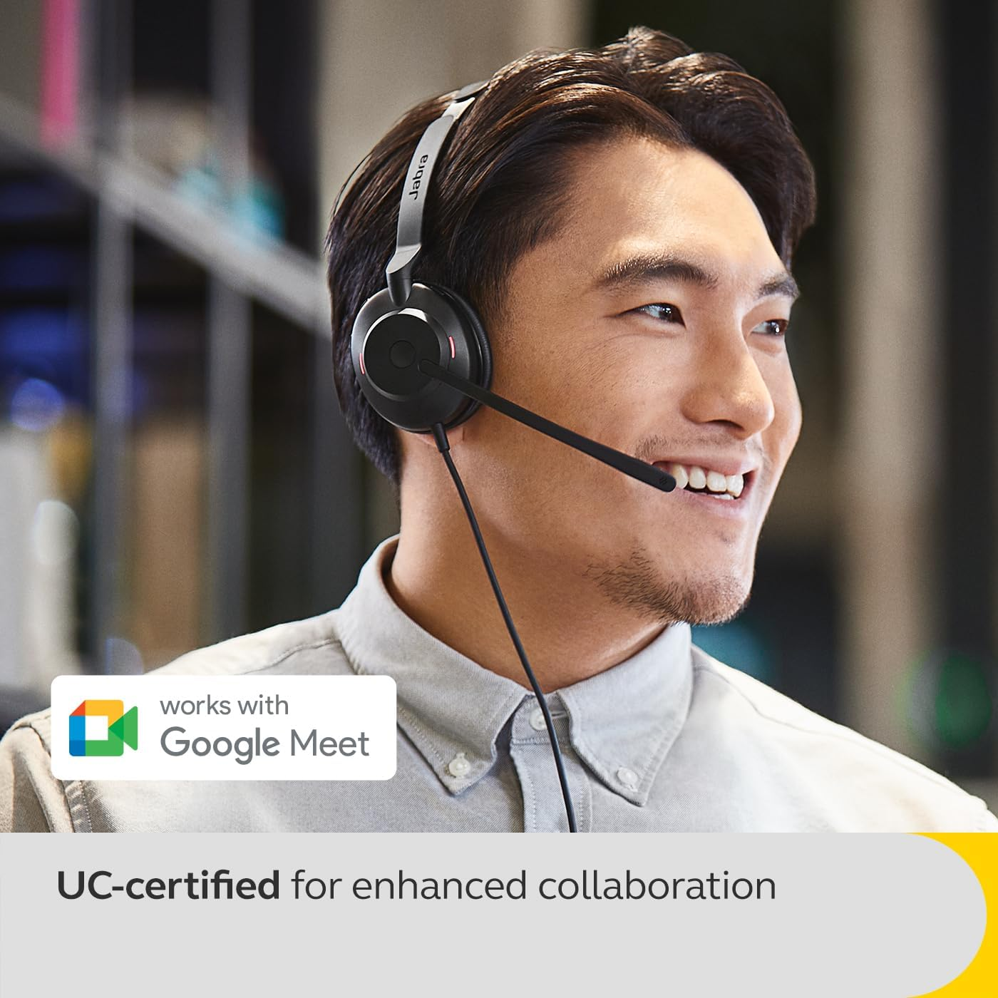 Jabra Evolve2 30 SE Wired Stereo Headset - Advanced ANC in Microphone - Noise Cancelling - Headphones with Mic - on Ear Professional Audio - Dual Mic'S - UC Certified - Latest USB C 4 PC & Mac image number 5